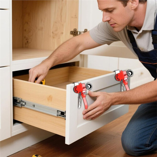 Drawer Front Installation Clamp Adjustable Alignment Holder Woodworking Home Improvement Tool for Cabinet Drawer Install 1