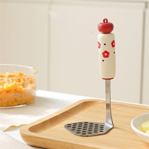 Baking Tool 5pcs Comfortable Handle Thickened Egg Beater/Separator/Spoon/Potato Masher Rust-Proof Cooking Tool Set 1