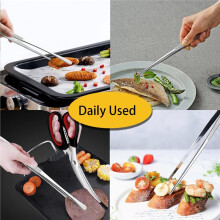 12inch Kitchen Fine Tweezer Tongs Extra-Long Stainless Steel Cooking Tweezers for Kitchen Food Cooking Sea Food and BBQ
