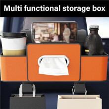 Auto Rear Headrest Organizer with Hook & Phone Holder, Large Capacity Space-Saving Storage for Vehicles 2pcs