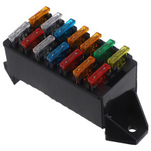 Micro Miniature Flat Plate Type Fuse Box with Fuse Tab Terminal Waterproof Dual-Row 14-Way Circuit Breaker Fuse Holder
