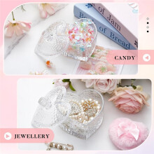 Body Powder Puff and Container, Crystal Clear Velour Puff Case, Washable Reusable for Face Body Glitter Wet Dry Makeup