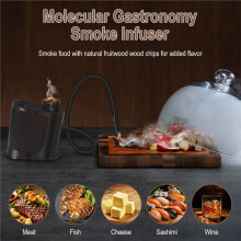 BQ500 Smoke Infuser Cuisine Portable Molecular Machine Bar Cold Smoke Generator Meat Burn Cooking Smoking for BBQ Silver