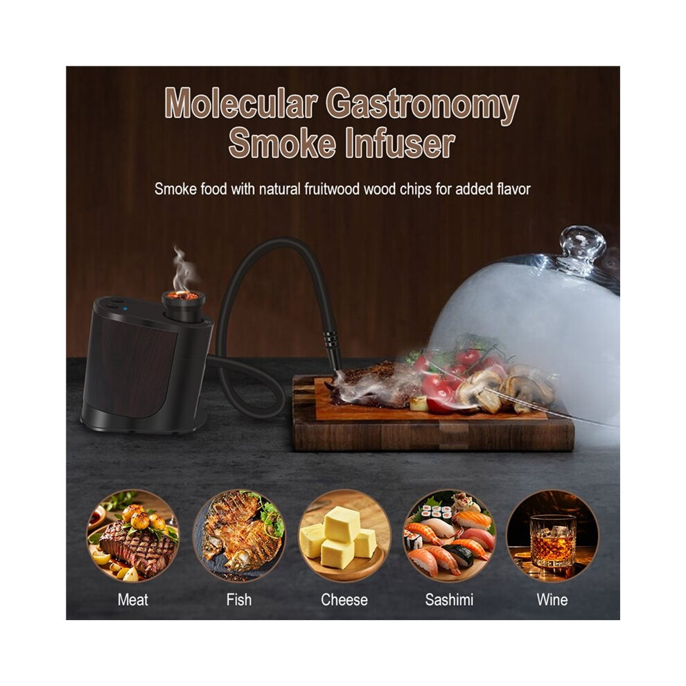 Bq500 Smoke Infuser Cuisine Portable Molecular Machine Bar Cold Smoke Generator Meat Burn Cooking Smoking For Bbq Silver 6034004576111
