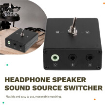 3.5 mm Audio Switcher, 2 Audio Splitter Box 2 in 1 Out , Manual Headphone Audio Splitter