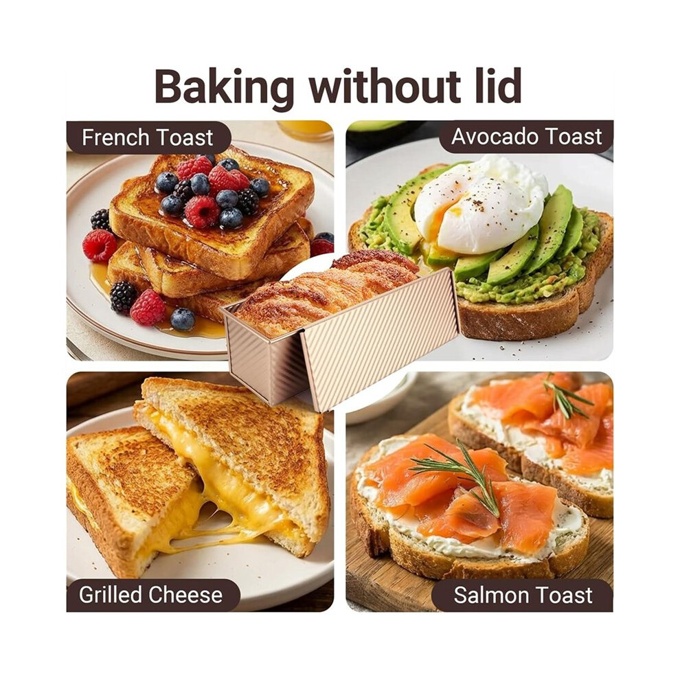 Pullman Loaf Pan With Lid, 13X4 Inch,Nonstick Sandwich Bread Loaf Pan For Homemade Sourdough Bread 6031396505828