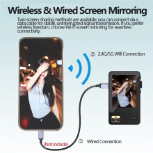 Wireless Magnetic Selfie Monitor Screen with Clip for Smartphone Rear Camera Selfie Vlog Live Stream