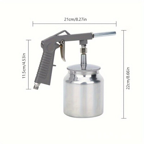 Portable Pneumatic Sandblaster 750ml, 0.4bar Handheld Sandblasting Tool for DIY Home Use