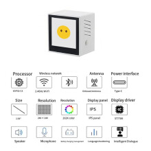 Voice Assistant Chatbot LCD Screen Voice-Activated Chatbot Office Home Interactive AI Talking Device