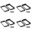 8ST Svart Curved Humbucker Pickups Monteringsringar för Ram för Elgitarr 2