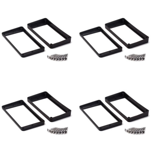 8ST Svart Curved Humbucker Pickups Monteringsringar för Ram för Elgitarr 1