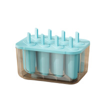 Multi Cavity Popsicles Tray With Removable Stick Plastic 8-Blue
