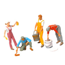 Miniatuurfiguren op schaal 1:64, geschikt voor-Borstelset