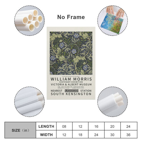 William Morris Canvas Art Print 20x30 cm Unframed 1