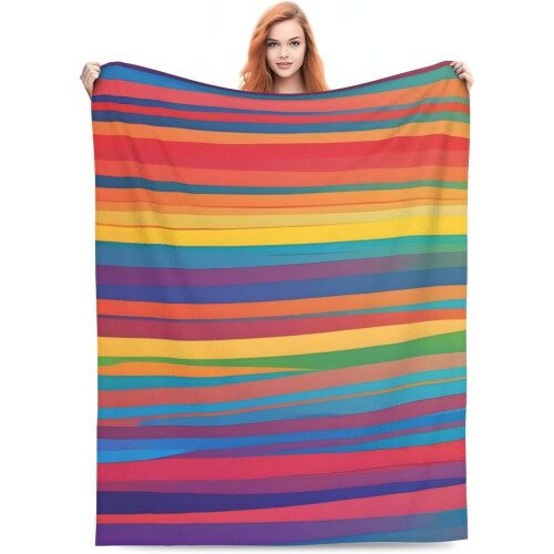 Manta de flanela Rainbow Pride 40x30 polegadas 1