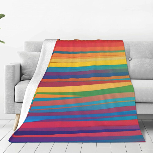 Manta de flanela Rainbow Pride 40x30 polegadas 2