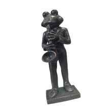 Statue de musicien animal rétro- sonner de la trompette