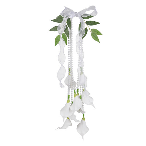 Dateless White Pearls Accented Bridal Bouquets Suitable-White