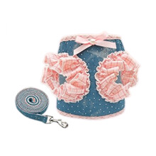 Harnais de gilet respirant pour petits chiens, gilet-M Rose