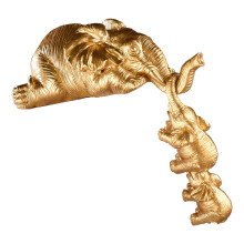 Elephant Figurines Decors Elephant Sitter Statue-golden outfit
