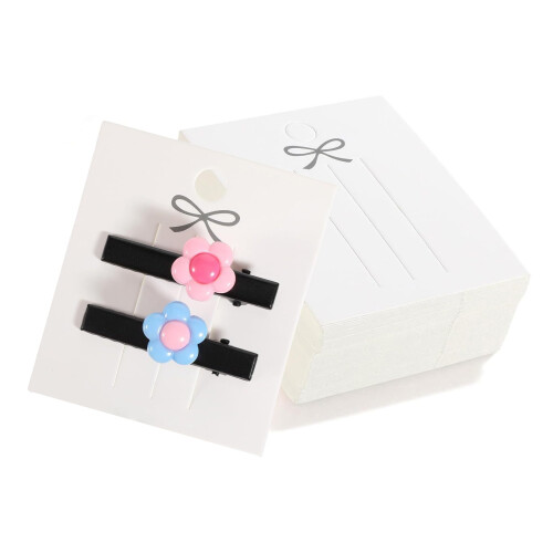 Cartes de support pour pinces à cheveux, 200 pièces,