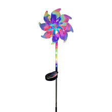Solar Powered Rainbow Windmill Light For Garden Decoration-1