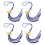 Polyester Graduation Cap Tassels 2026 Year Mark-Blue White 4PCS 1