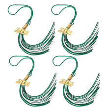 2026 Commemorative Tassels For Graduation Cap-Green White 4PCS