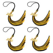2026 Abschlussquasten mit Jahresanhänger,-Gold Schwarz 4PCS
