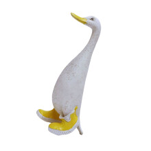 Resin Duck Statues Standing Duck Figurines Funny-Lift left foot