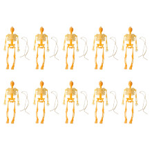 10pcs Halloween Skeleton Party Decoration Plastic-orange1