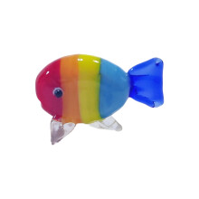 Hand Blown Glass Fish Figurine Fish Statue Ornament Sea-F