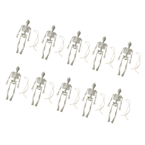 Plastic Halloween Skeletons Figurine Decoration Props-White