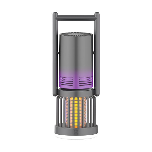 3 In 1 Automatic Fly Trap Camping Fan Physical-gray purp
