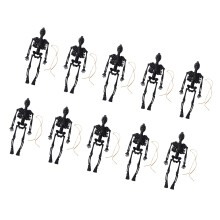 10pcs Halloween Skeleton Party Decoration Plastic Figures-Black