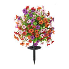 Durable Plastic Violets Silk Eucalyptuses Bouquets-Mixed colors