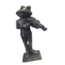 Miniature Animal Playing Instrument Sculpture For Desk-violin