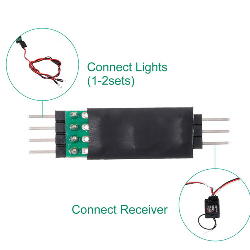 2 Set RC Car Part: 1 Pcs LED Lamp Light Control  Panel System & 1 Set 4 LED Light Kit with 3CH Lamp Control Panel 2