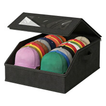 Stackable Hat Storage for Baseball Caps,Holds up to 24-Black