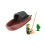 Aquarien Landschaft Künstliche Boote Kanus Figur Statue-Schwarz 1