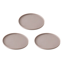 Textured Dog Bowl Mat Dish Safe Rubber Bowl Mat for-Beige