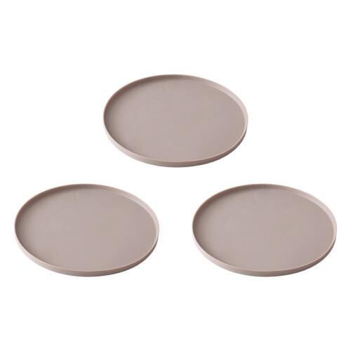 Pet Dining Mat Feed Container Placemat Food Safe Rubber-Beige