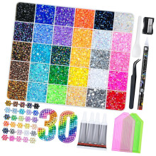40000Pcs 3mm Flat Back Resin Beads With Organiser Container for