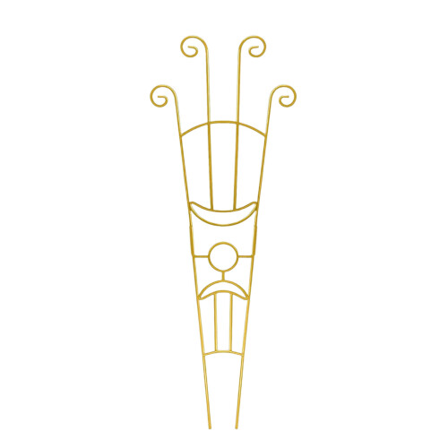 Artistic Iron Plant Support Moon Shape Trellis For-Gold