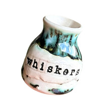 Cute Miniature Florals Vases Dog Cats Whiskers-green resin vase