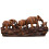 Elephant Herds With Babies Statue Ornament-Dark Brown 1