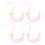 Polyester Graduation Cap Tassels 2026 Year Mark-Pink White 4PCS 1