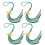 2026 Graduation Year Tassels With Polyester-Green White 4PCS 1