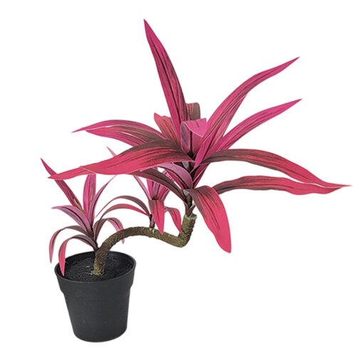 Elegant Artificial Juncus Bamboos Potted-S type Purple. leaf.