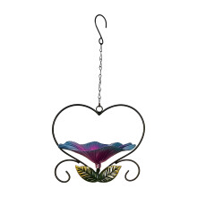 Durability Heart Shape Hanging Bird Feeders Flower Retros-Blue
